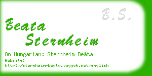 beata sternheim business card
